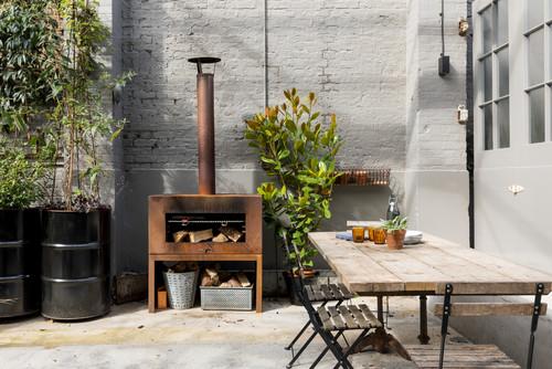 estilo industrial para comedor al aire libre