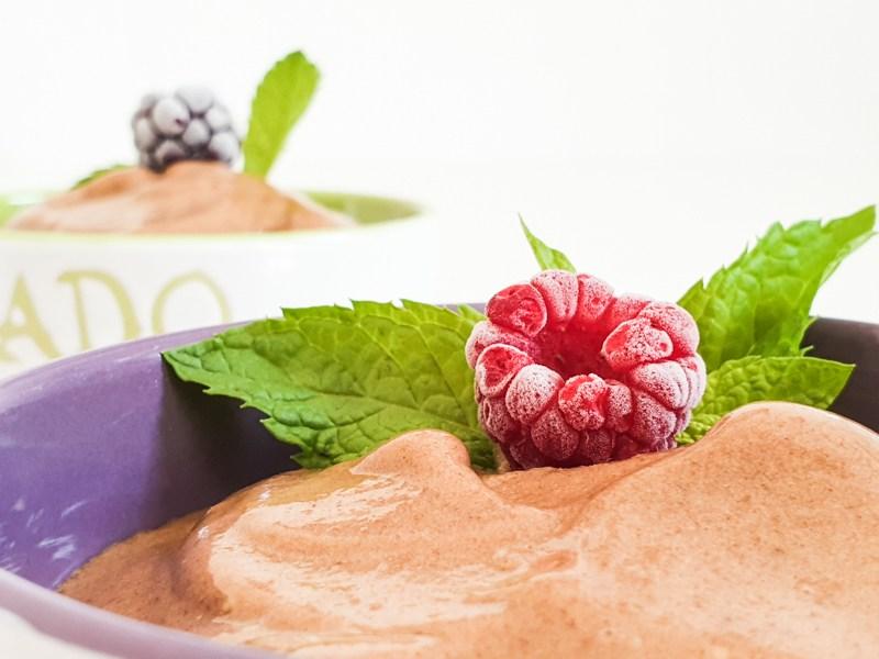 Helado de chocolate y plátano casero