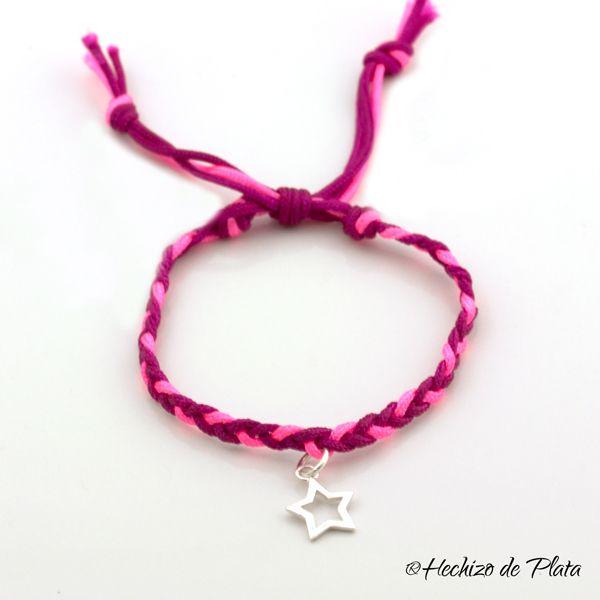 pulsera cordon trenzado hippy de Hechizo de Plata joyería