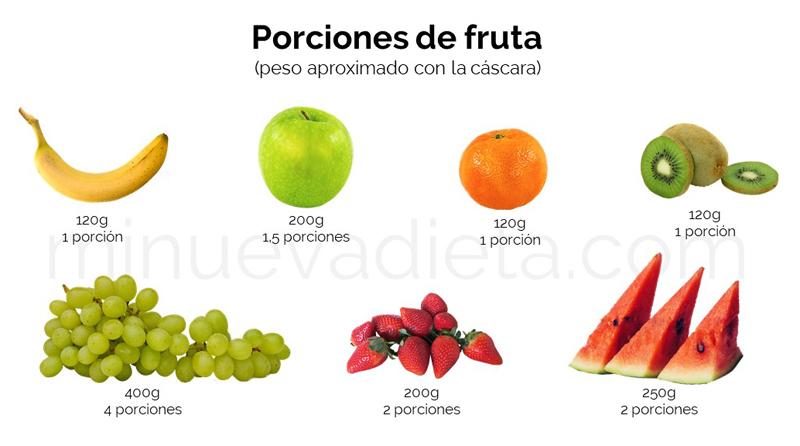cuanta fruta se puede comer al dia porciones