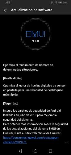 actualizacion emui
