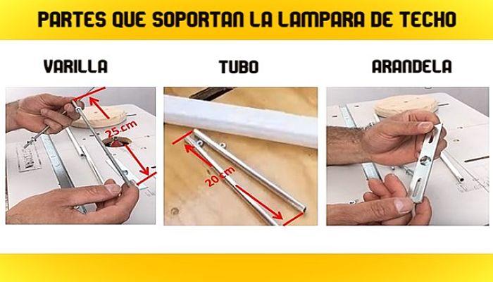 Partes que soportan la lámpara