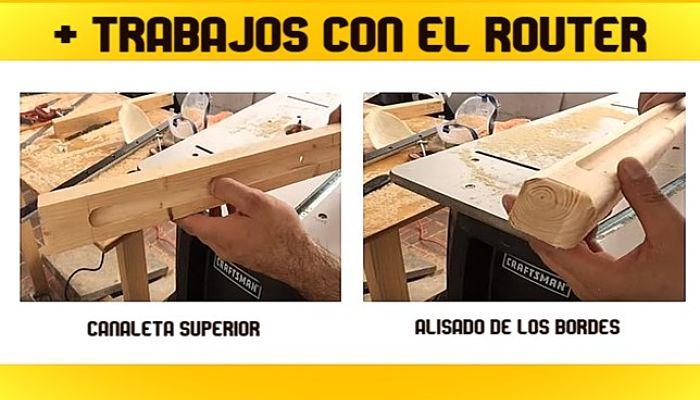 Canaleta superior y alisado de bordes