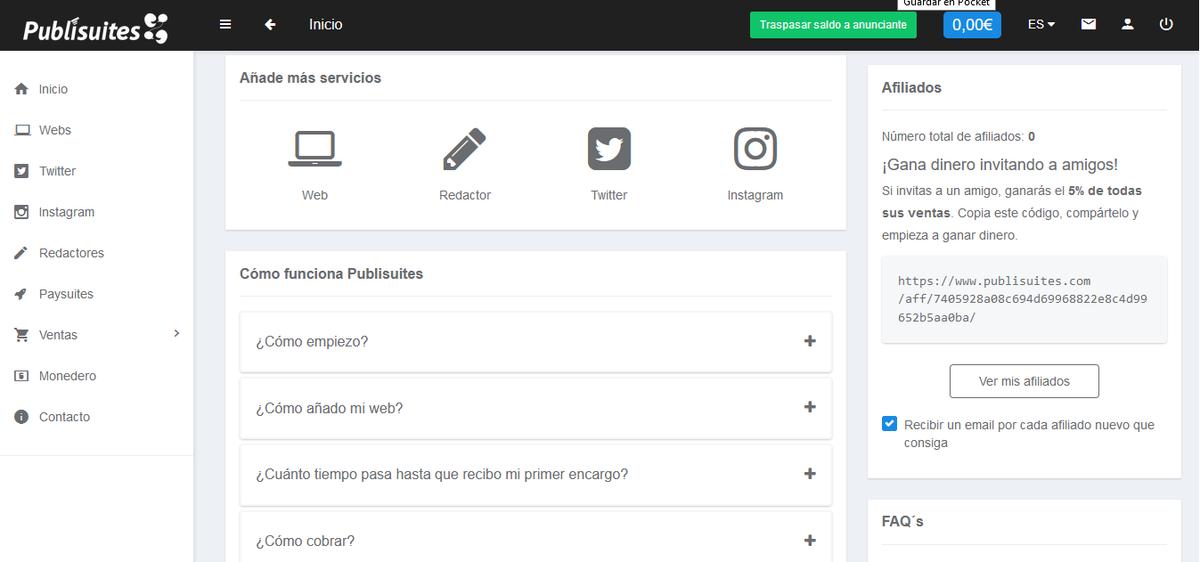 Creación de contenidos en Publisuites