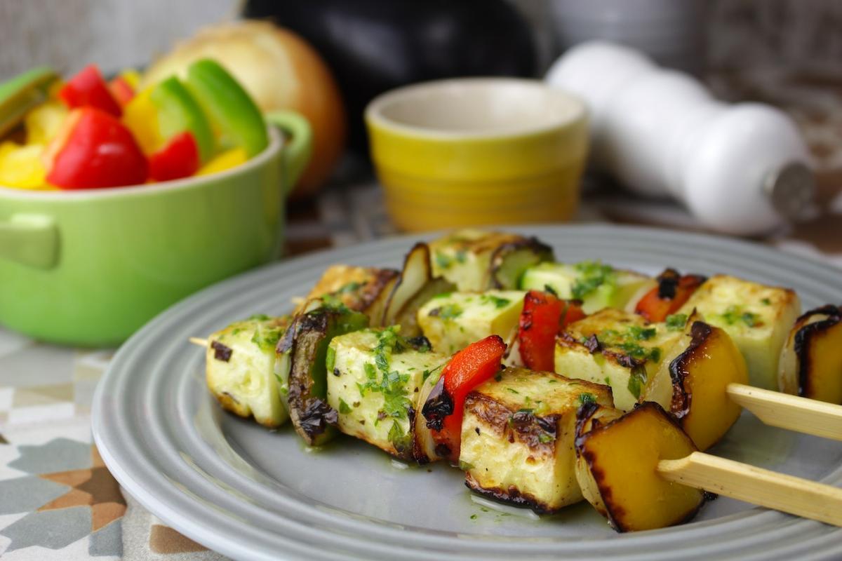 Brochetas de verduras