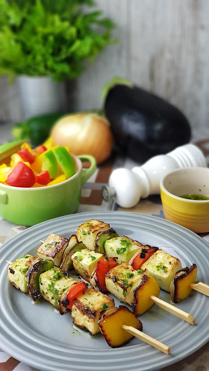 Brochetas de verduras
