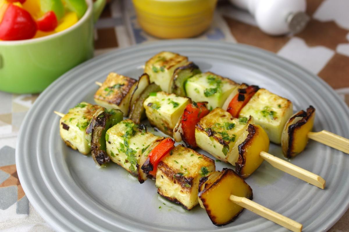 Brochetas de verduras