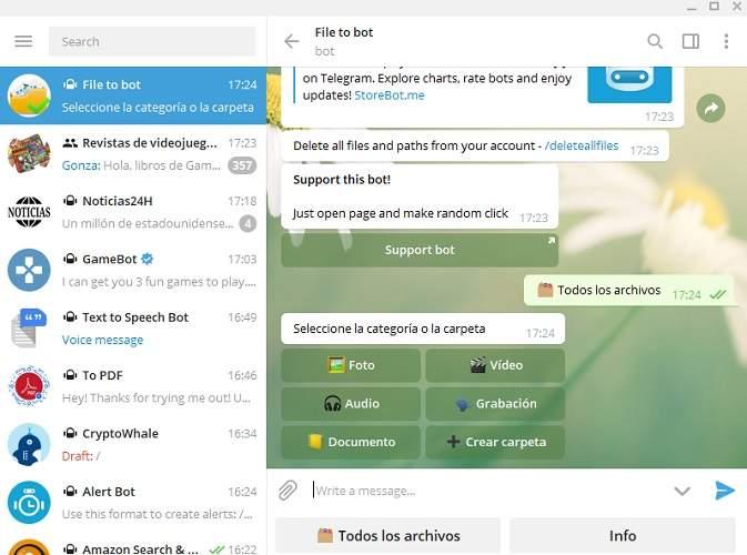 bot de servicio de almacenamiento en la nube ilimitado privado y gratuito