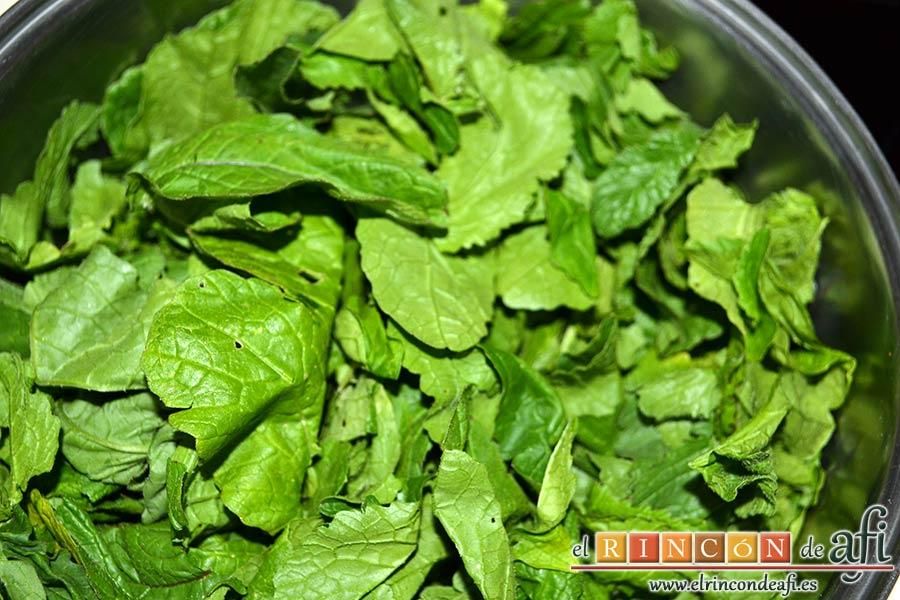 Potaje de jaramagos, preparar los jaramagos desde el día anterior