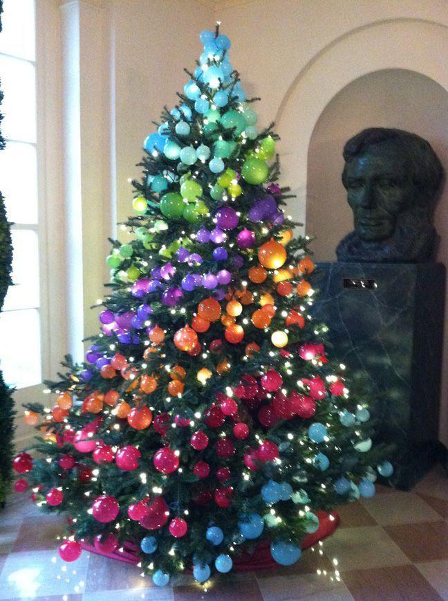 árbol navidad multicolor