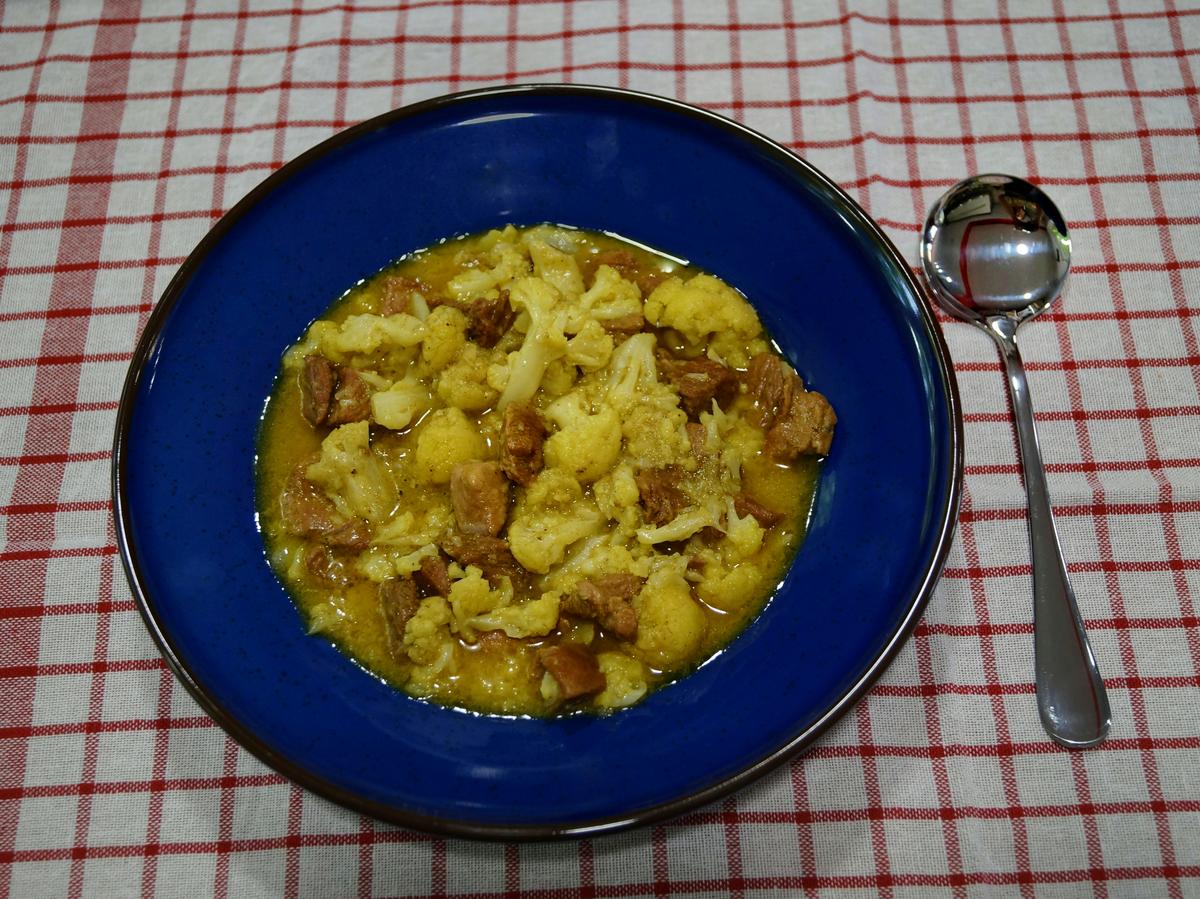 Coliflor con pollo
