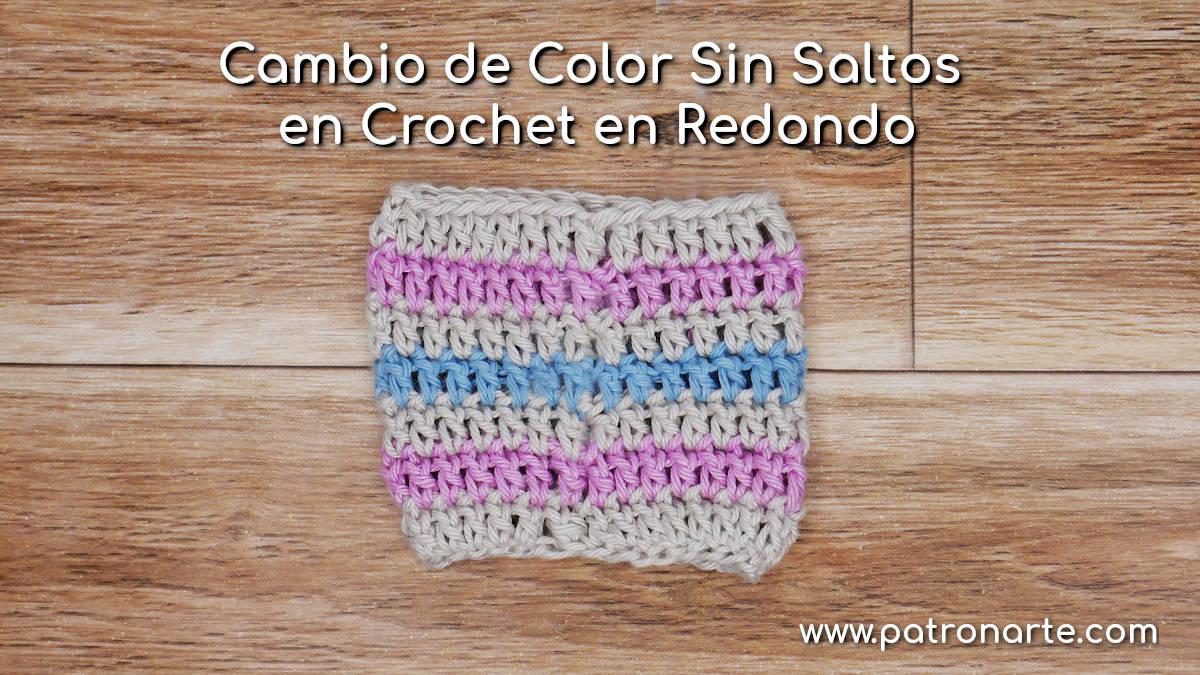 Cambios de color sin slatos en Crochet en Redondo