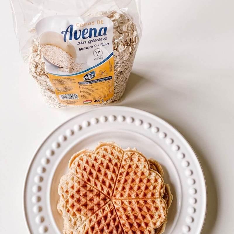 gofres de copos de avena sin gluten