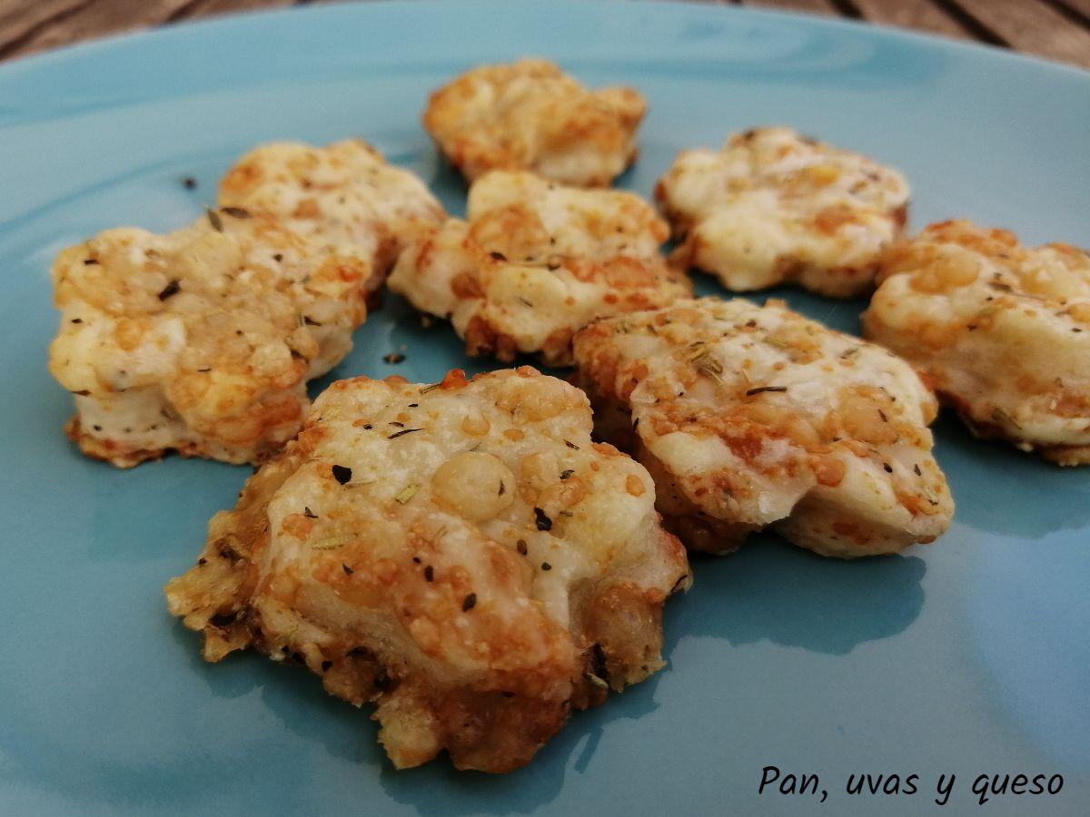 galletas saladas - pan uvas y queso