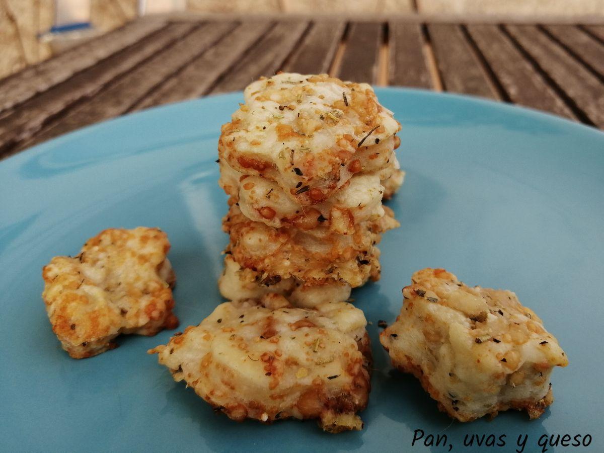 galletas saladas - pan uvas y queso