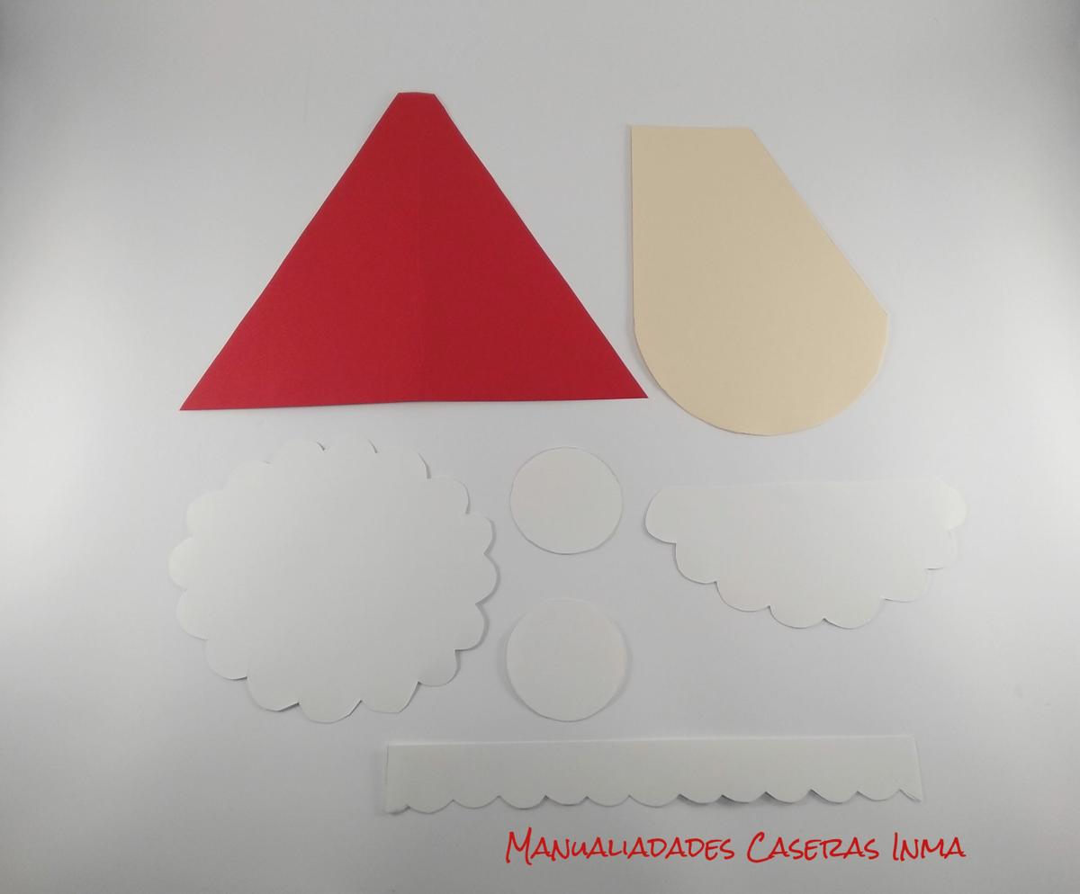 Manualidades Caseras Inma_ parte tarjeta Papa Noel