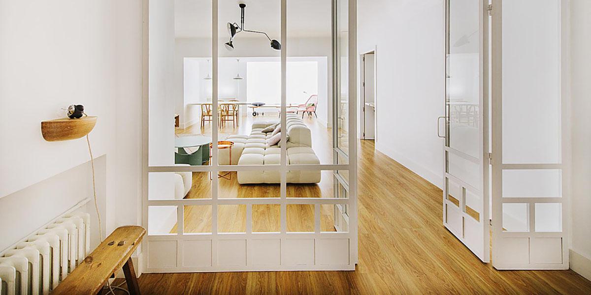 Puertas de cristal con madera