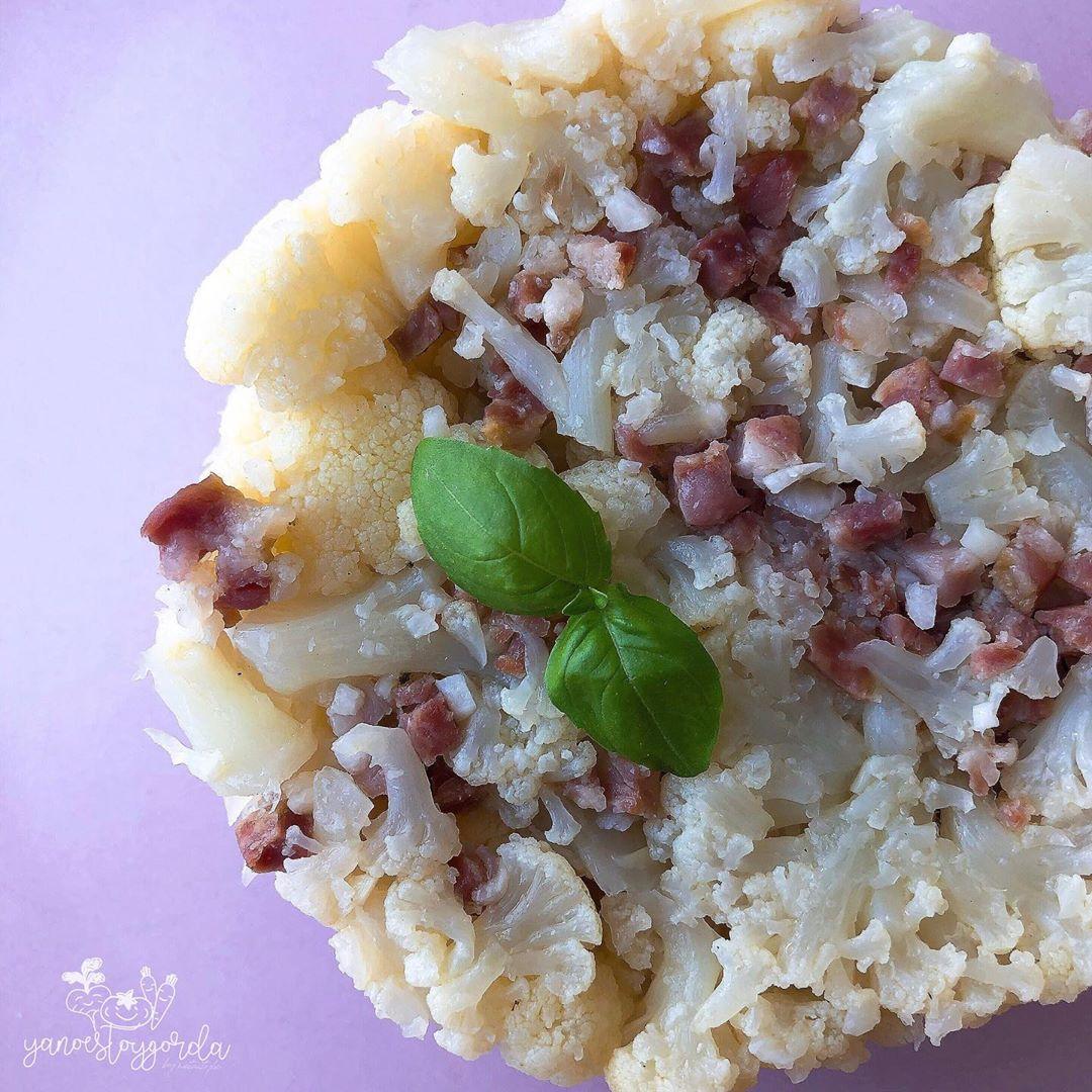 COLIFLOR CON AJITOS Y JAMÓN
