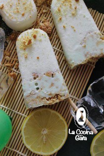 Helado de pie de Limón y Coco hecho sin máquina