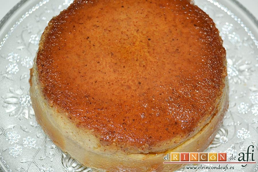 Pudin de castañas, enfriar, refrigerar, desmoldar y volcar