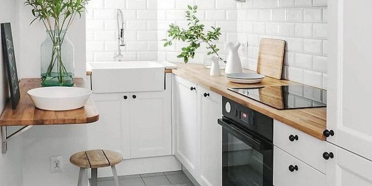 Cocina con barra mini
