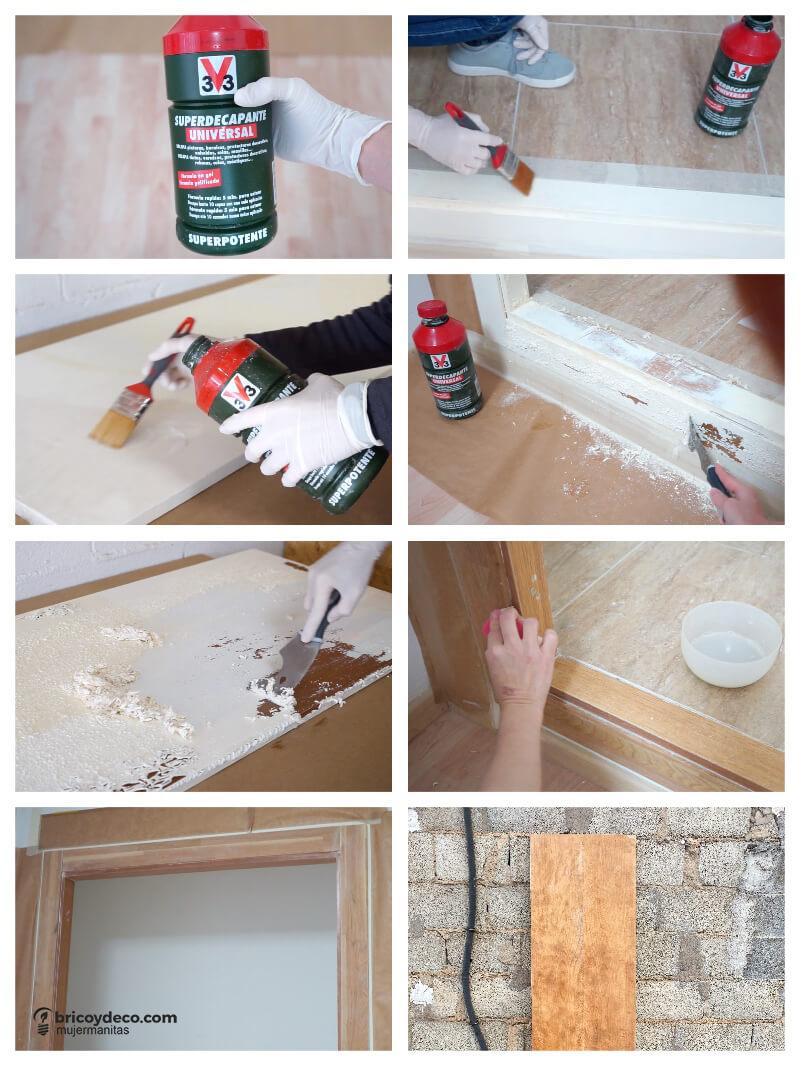 cómo decapar puertas