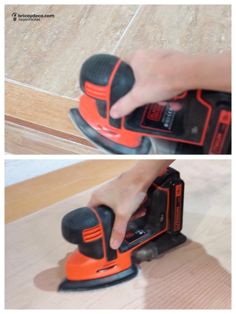 lijar la madera con una lijadora sin cables