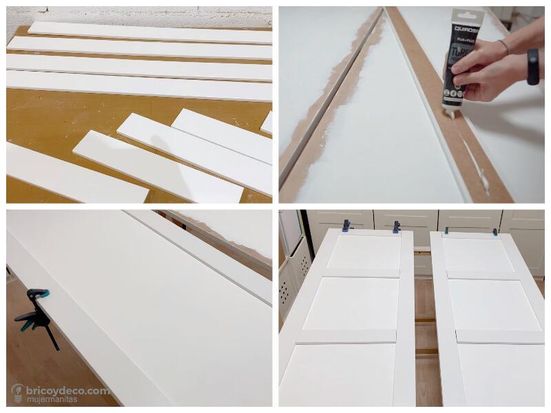 instalar molduras en una puerta