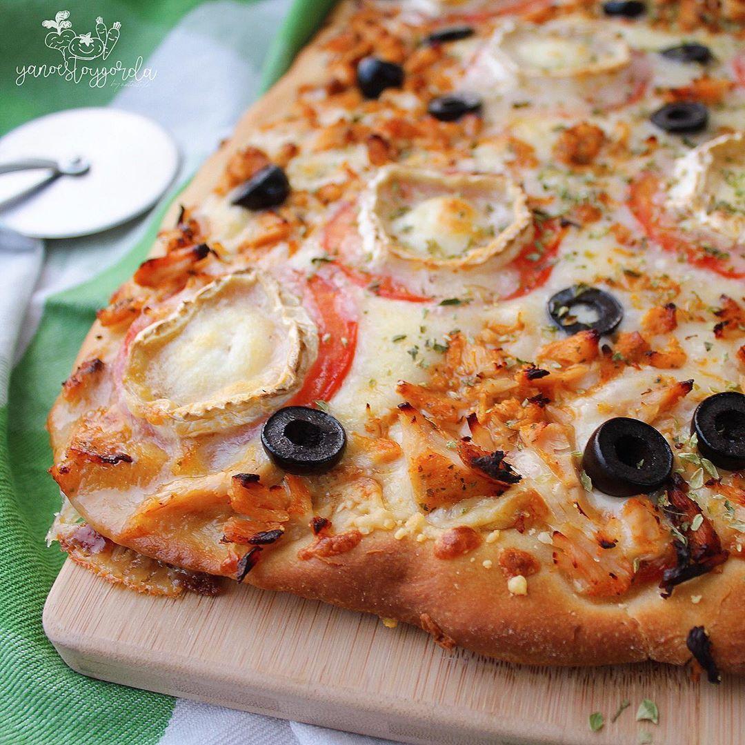 PIZZA FAMILIAR INTEGRAL MASA CLÁSICA CON POLLO