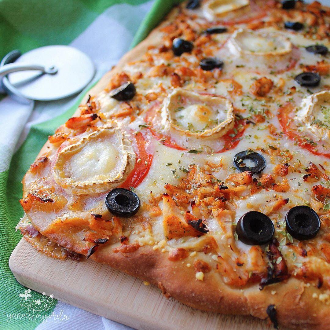 PIZZA FAMILIAR INTEGRAL MASA CLÁSICA CON POLLO