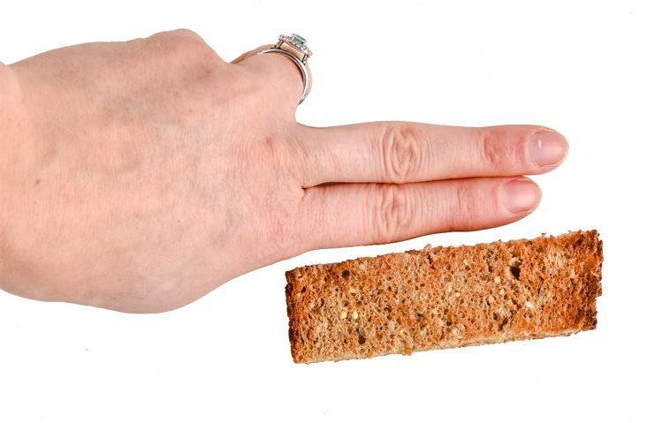 Tamaño correcto de corte en alimentos BLW