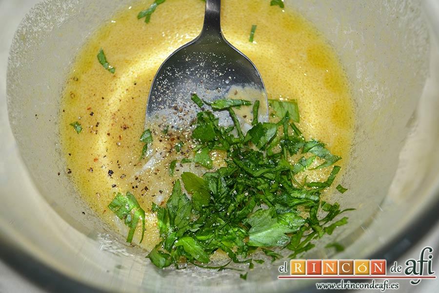 Ensalada Nizarda, preparar la vinagreta