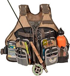 Chaleco para pesca con mosca