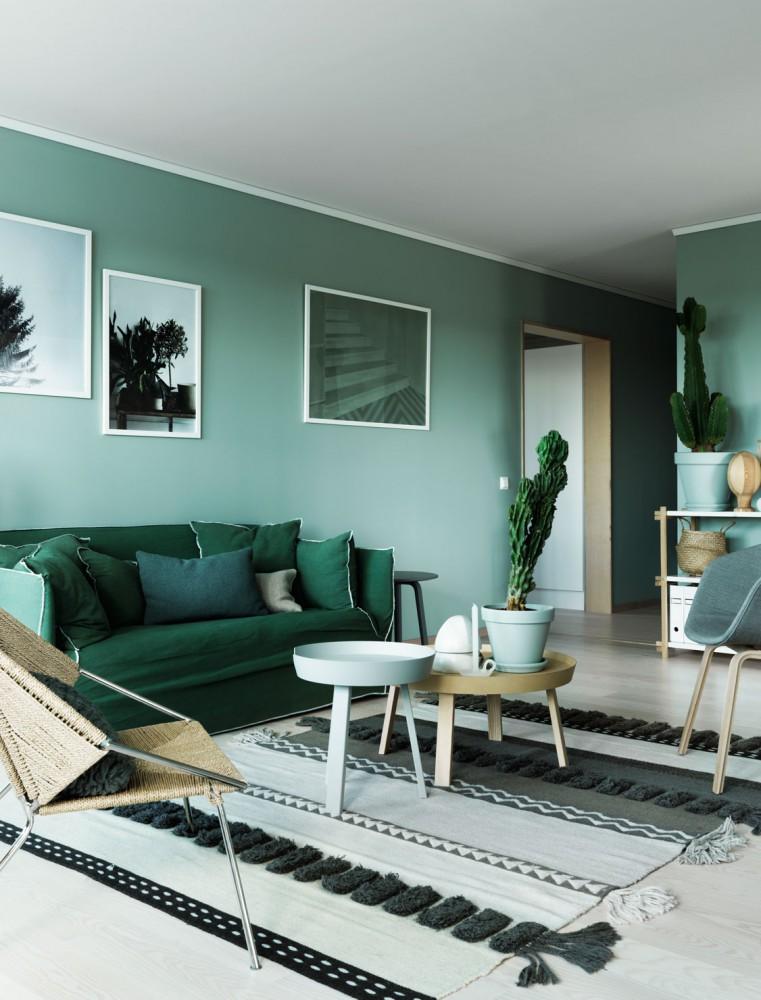 Home Tour nórdico con paredes de color