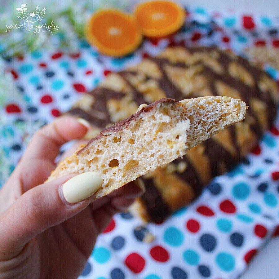 COCA DE SAN JUAN SIN AZÚCAR CON CREMA DE CHOCOLATE Y NARANJA