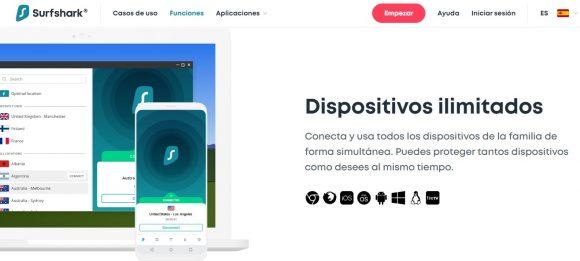 surfshark vpn dispositivo