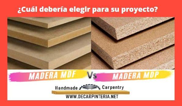 Tablero MDF Vs. MDP