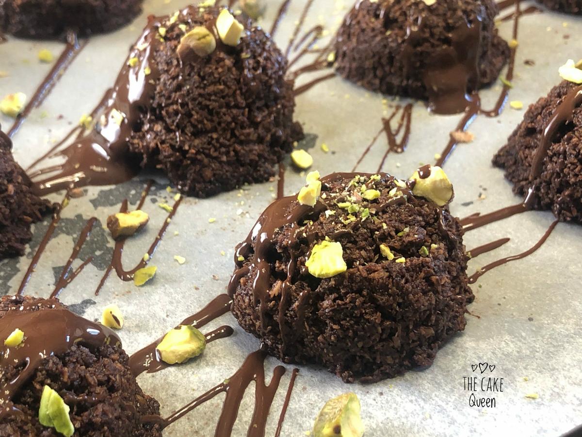 Macaroons de coco y cacao sin gluten y sin lactosa