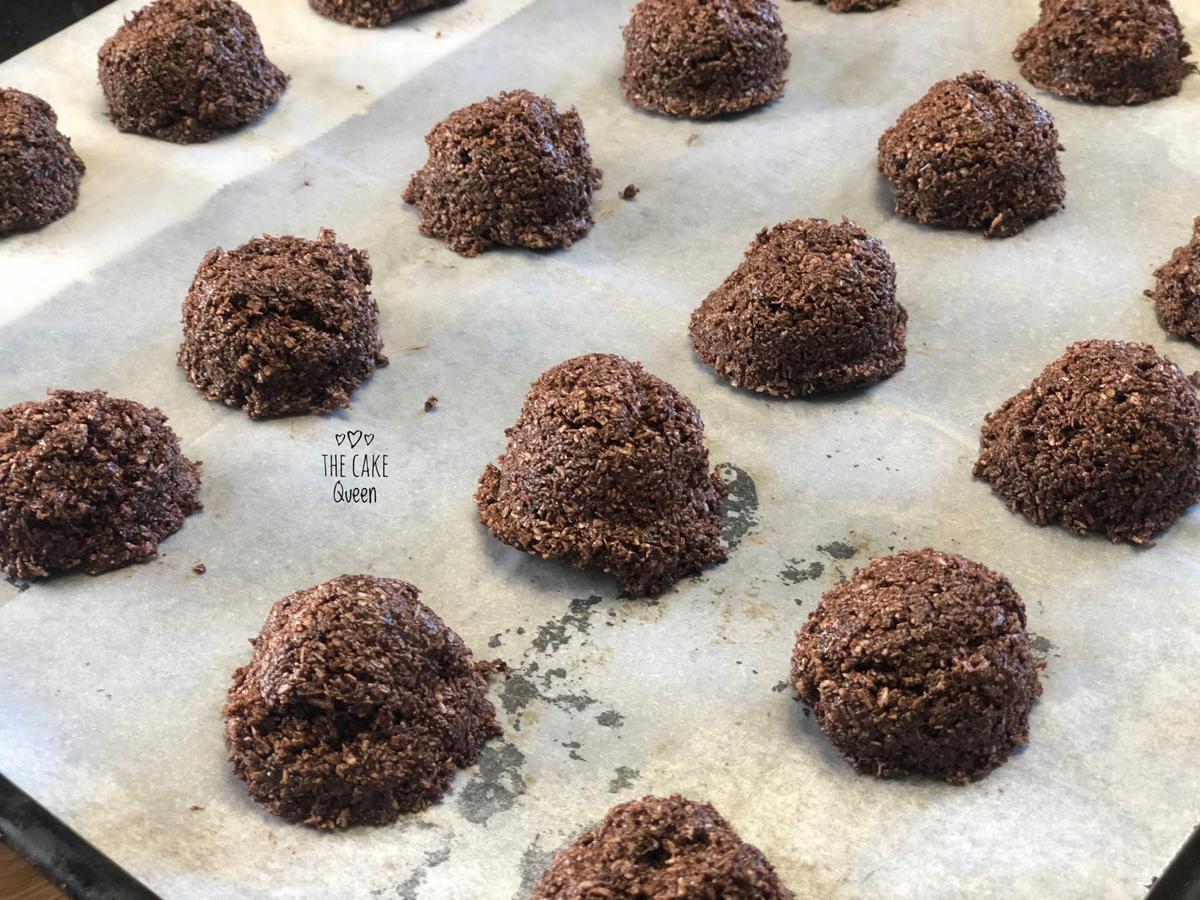 Macaroons de coco y cacao sin gluten y sin lactosa