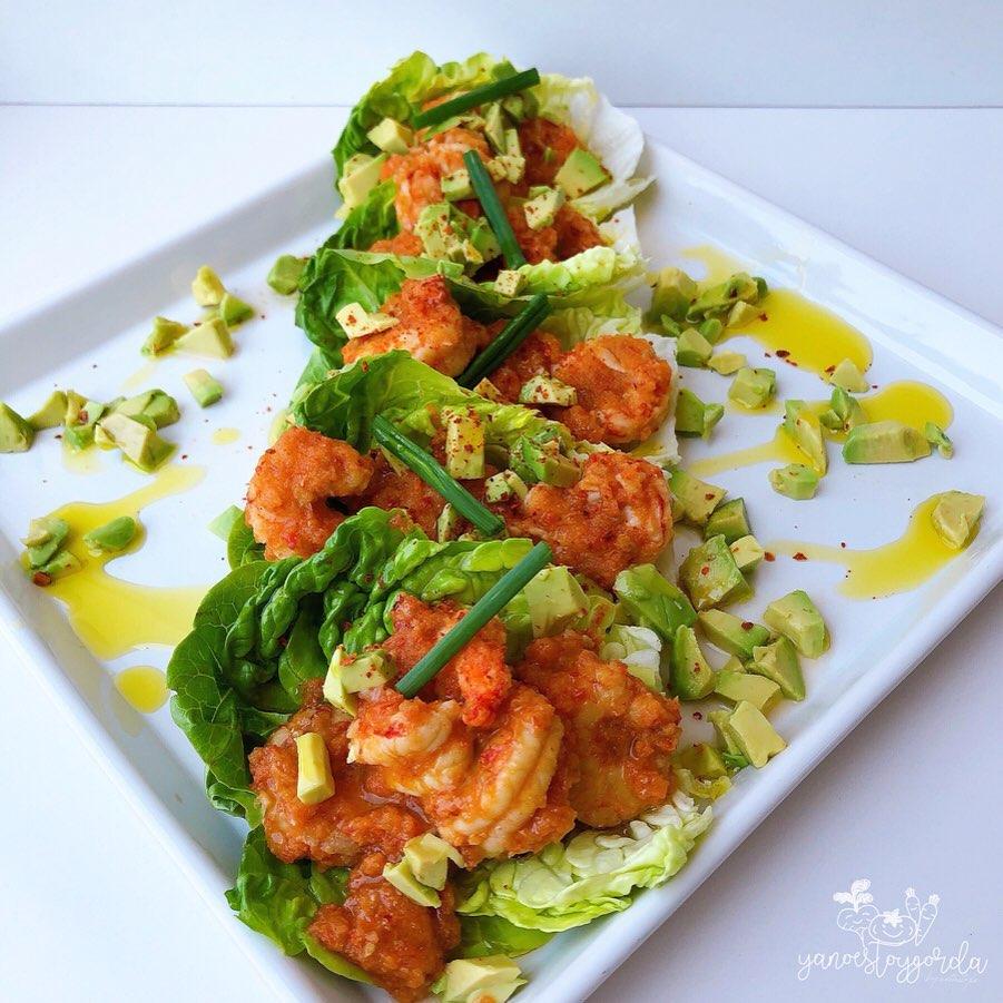 COGOLLOS CON GAMBONES EN ESCABECHE