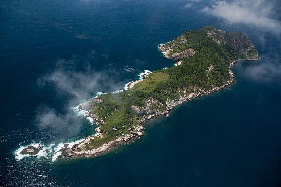 Isla de las cobras desde el cielo