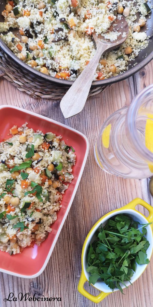 cous cous con verduras y garbanzos