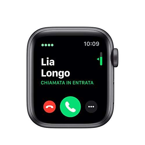 Apple Watch Series 5 (GPS, 40 mm) Aluminio en Gris espacial - Correa Deportiva Negro