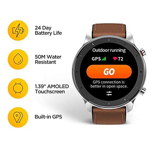 SmartwatchAmazfit Pace (-Huami) con pulsometro , gps, reproductor de musica, monitor de...