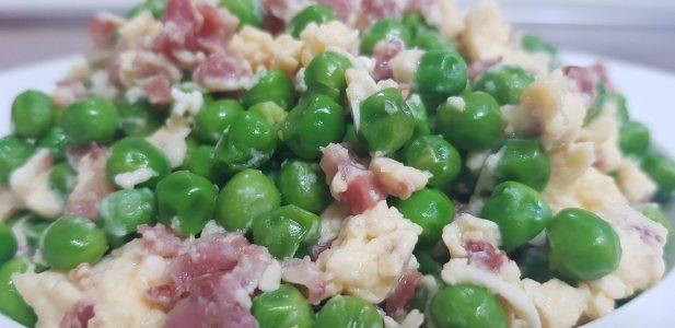 Revuelto de guisantes con jamón (1)