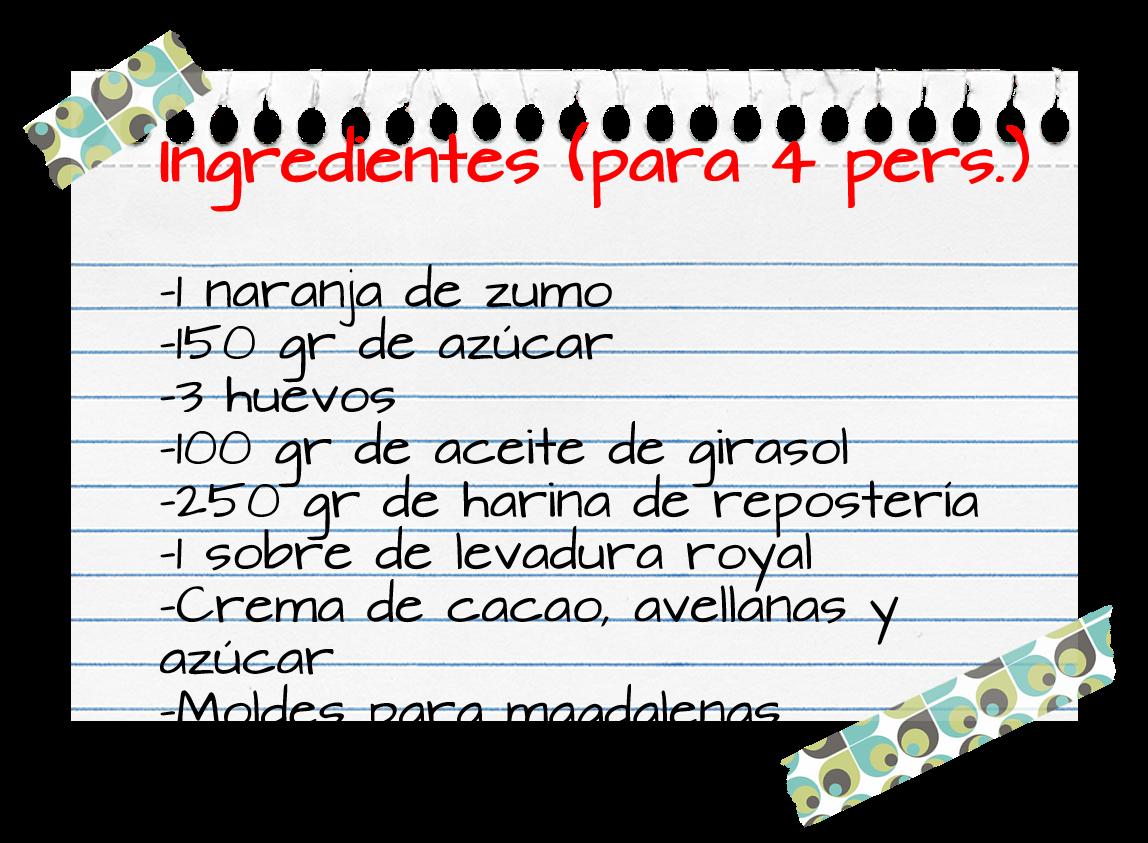 magdalenas con relleno de chocolate