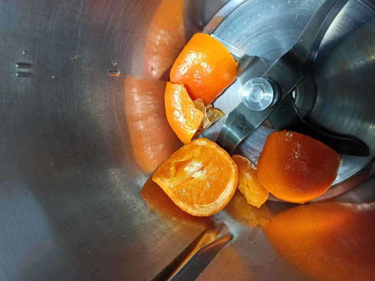 bizcocho de mandarina al vapor