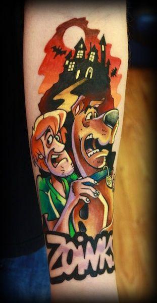 Tatuajes de personajes de dibujos animados de Scooby Doo
