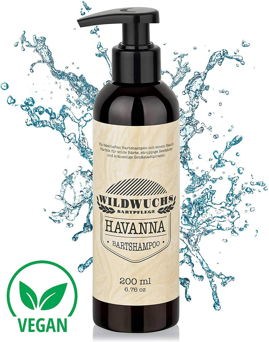 Champú para barba HAVANNA premium (200 ml) para una limpieza suave con aroma caribeño