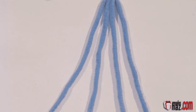 cómo hacer una trenza fácil de cuatro cabos